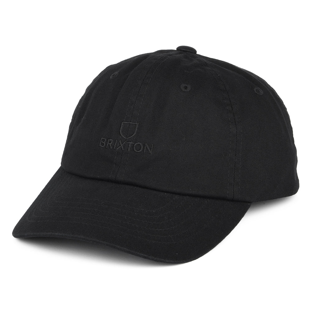 Brixton Alpha LP Baseball Cap aus Baumwolle - Verwaschenes Schwarz