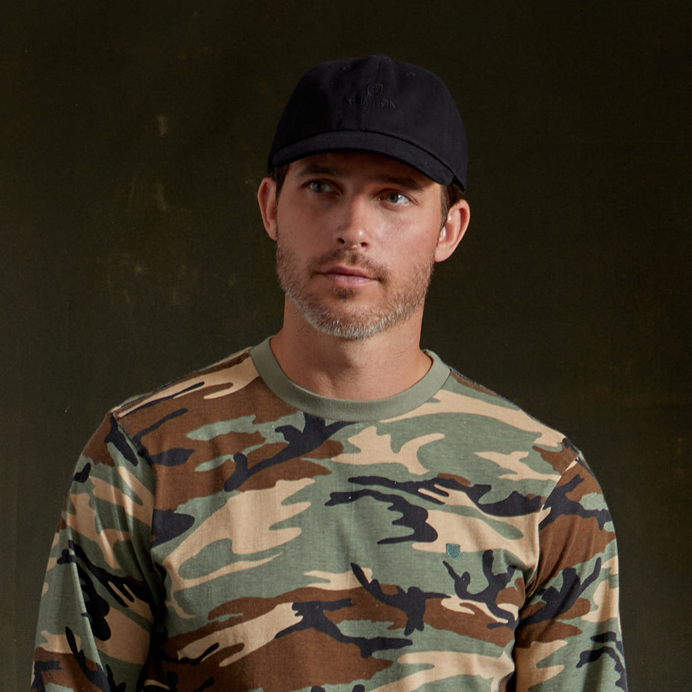 Brixton Alpha LP Baseball Cap aus Baumwolle - Verwaschenes Schwarz