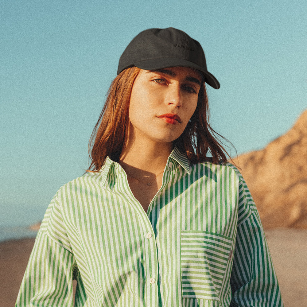 Brixton Alpha LP Baseball Cap aus Baumwolle - Verwaschenes Schwarz