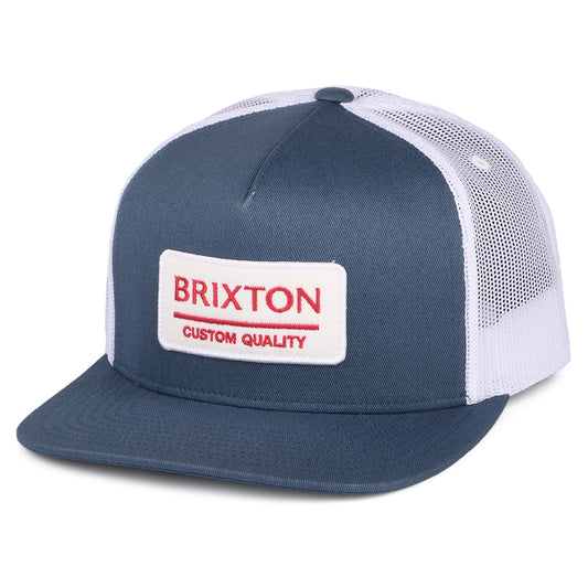 Brixton Palmer Proper MP Trucker Cap - Blau-Weiß
