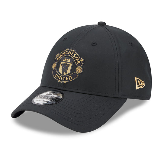 New Era 9FORTY Manchester United FC Baseball Cap - Featherweight - Schwarz-Gold