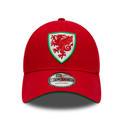New Era 9FORTY Football Association of Wales Baseball Cap - Core - Scharlachrot-Grün