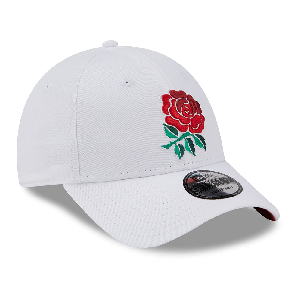 New Era 9FORTY Rugby Football Union Baseball Cap - Core - Weiß-Scharlachrot