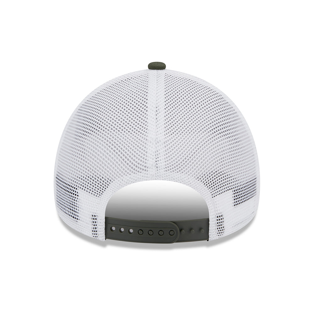 New Era A-Frame Manchester United FC Trucker Cap - Seasonal - Olivgrün-Weiß