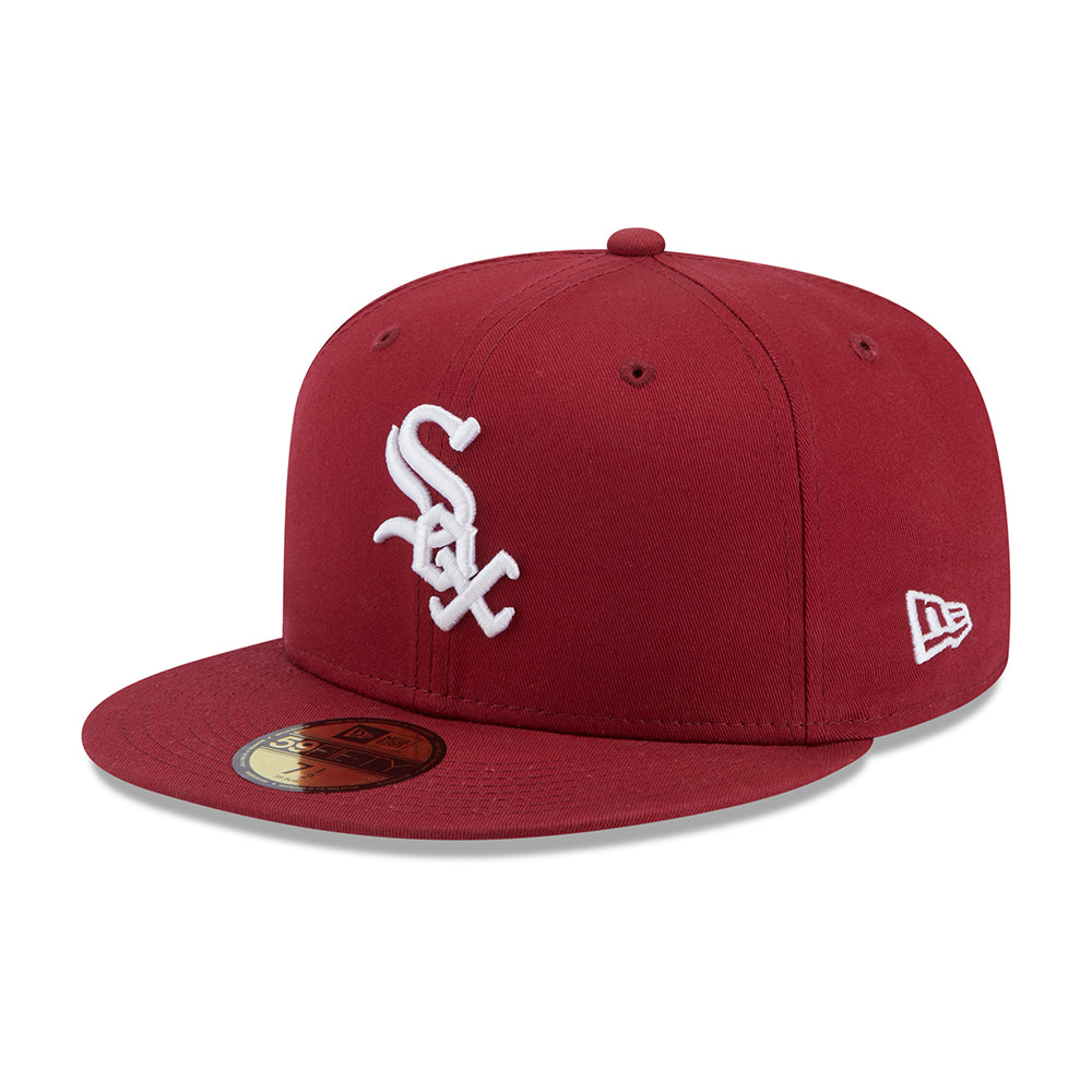 New Era 59FIFTY Chicago White Sox Baseball Cap - MLB League Essential II - Kardinalrot-Weiß