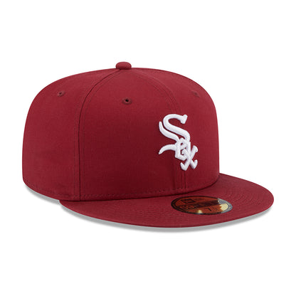 New Era 59FIFTY Chicago White Sox Baseball Cap - MLB League Essential II - Kardinalrot-Weiß