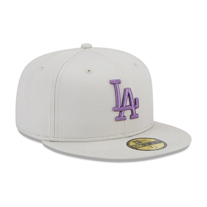 New Era 59FIFTY L.A. Dodgers Baseball Cap - MLB League Essential - Steingrau-Lila