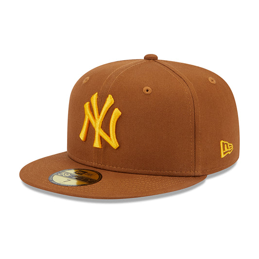 New Era 59FIFTY New York Yankees Baseball Cap - MLB League Essential - Toffee-Gelb