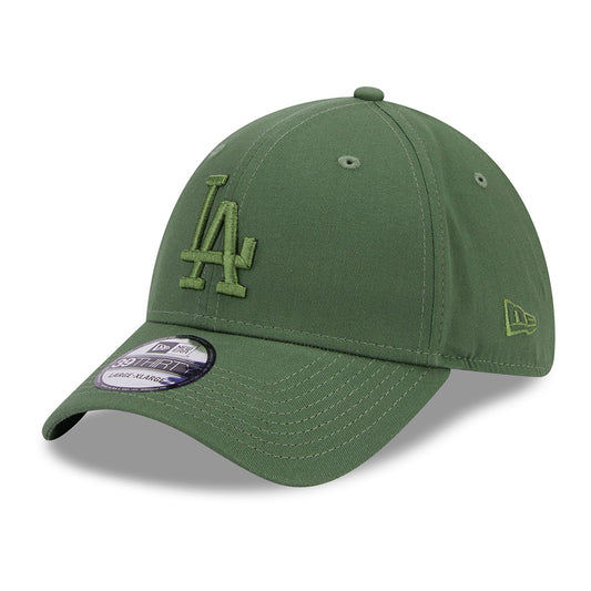 New Era 39THIRTY L.A. Dodgers Baseball Cap - MLB League Essential - Olivgrün auf Olivgrün
