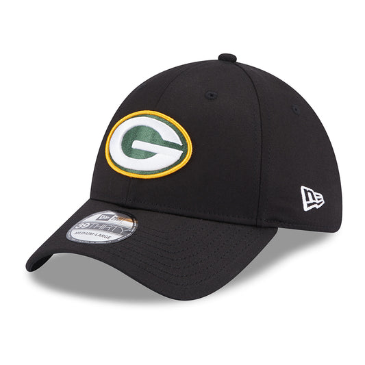 New Era 39THIRTY Green Bay Packers Baseball Cap - NFL Comfort - Schwarz