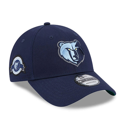 New Era 9FORTY Memphis Grizzlies Baseball Cap NBA Team Side Patch - Marineblau