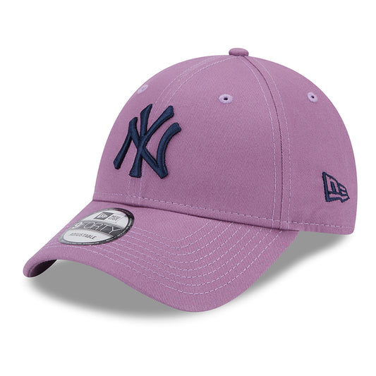 New Era 9FORTY New York Yankees Baseball Cap - MLB League Essential II - Lila-Marineblau
