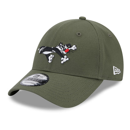 New Era 9FORTY Sylvester Baseball Cap - Looney Tunes - Olivgrün