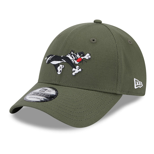 New Era 9FORTY Sylvester Baseball Cap - Looney Tunes - Olivgrün