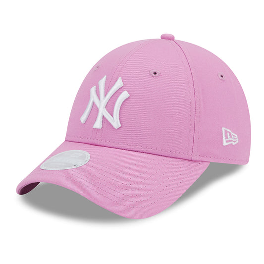 New Era Damen 9FORTY New York Yankees Baseball Cap - MLB League Essential - Rosé-Weiß