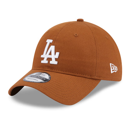 New Era 9TWENTY L.A. Dodgers Baseball Cap - MLB League Essential II - Toffee-Weiß