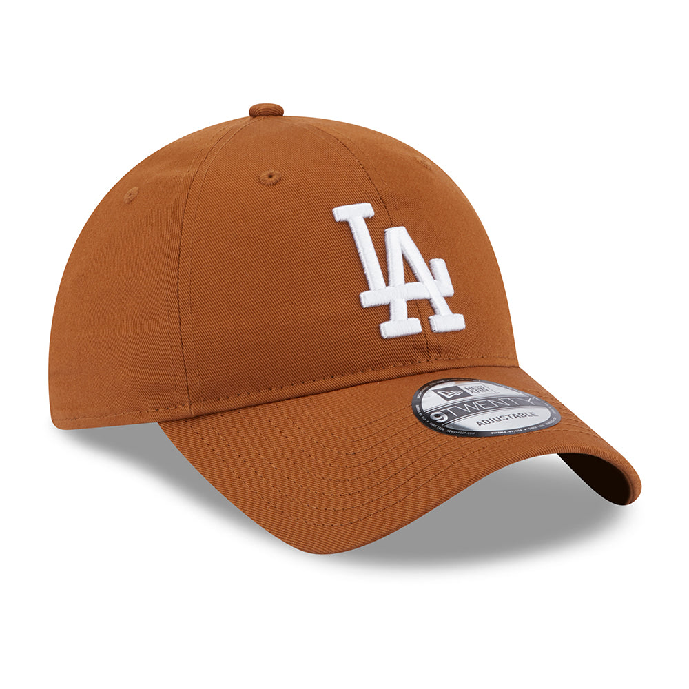 New Era 9TWENTY L.A. Dodgers Baseball Cap - MLB League Essential II - Toffee-Weiß