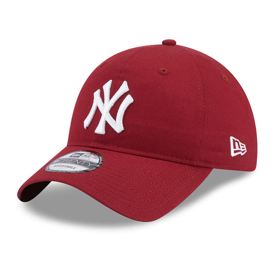 New Era 9TWENTY New York Yankees Baseball Cap - MLB League Casual - Kardinalrot-Weiß