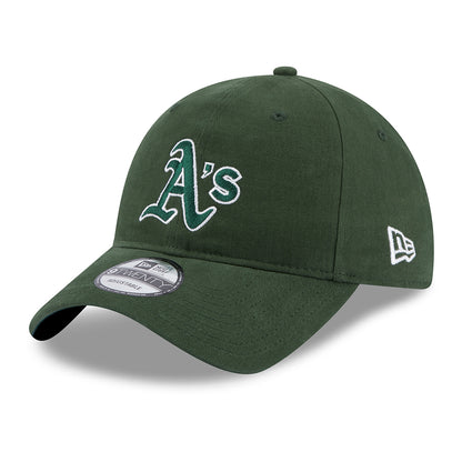 New Era 9TWENTY Oakland Athletics Baseball Cap - MLB Team Script - Dunkelgrün