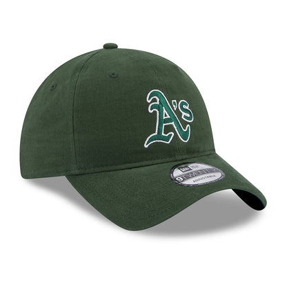 New Era 9TWENTY Oakland Athletics Baseball Cap - MLB Team Script - Dunkelgrün