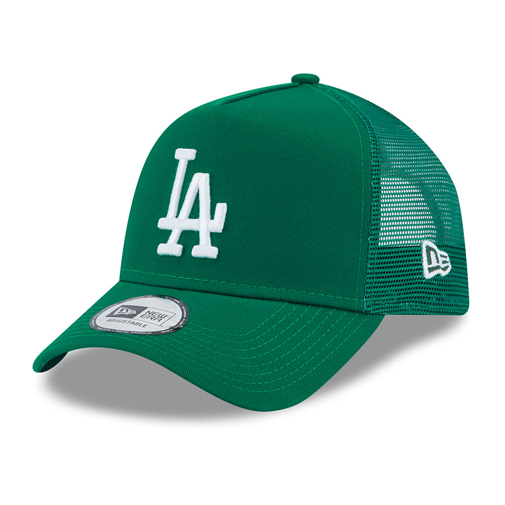 New Era A-Frame L.A. Dodgers Trucker Cap - MLB League Essential II - Malachitgrün-Weiß
