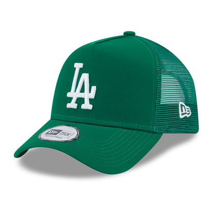 New Era A-Frame L.A. Dodgers Trucker Cap - MLB League Essential II - Malachitgrün-Weiß