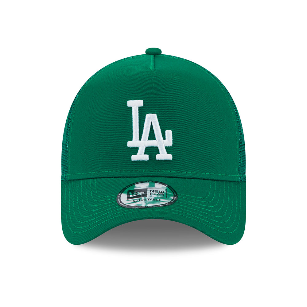 New Era A-Frame L.A. Dodgers Trucker Cap - MLB League Essential II - Malachitgrün-Weiß