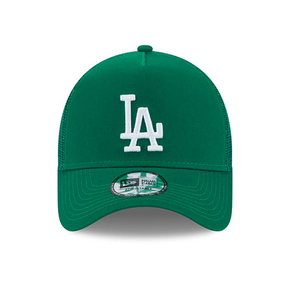 New Era A-Frame L.A. Dodgers Trucker Cap - MLB League Essential II - Malachitgrün-Weiß