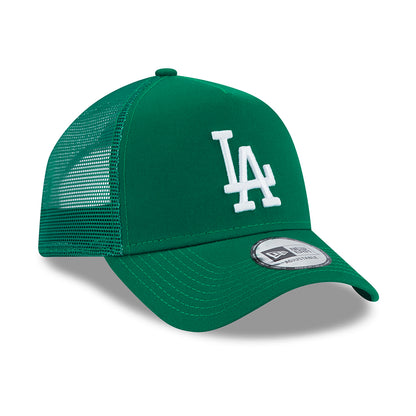 New Era A-Frame L.A. Dodgers Trucker Cap - MLB League Essential II - Malachitgrün-Weiß
