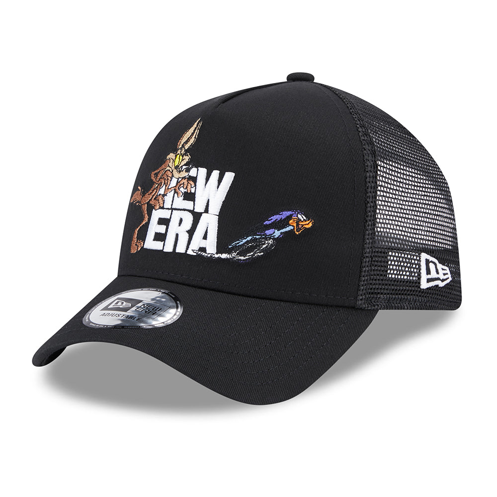 New Era A-Frame Wile E. Coyote & the Road Runner Trucker Cap Looney Tunes - Schwarz