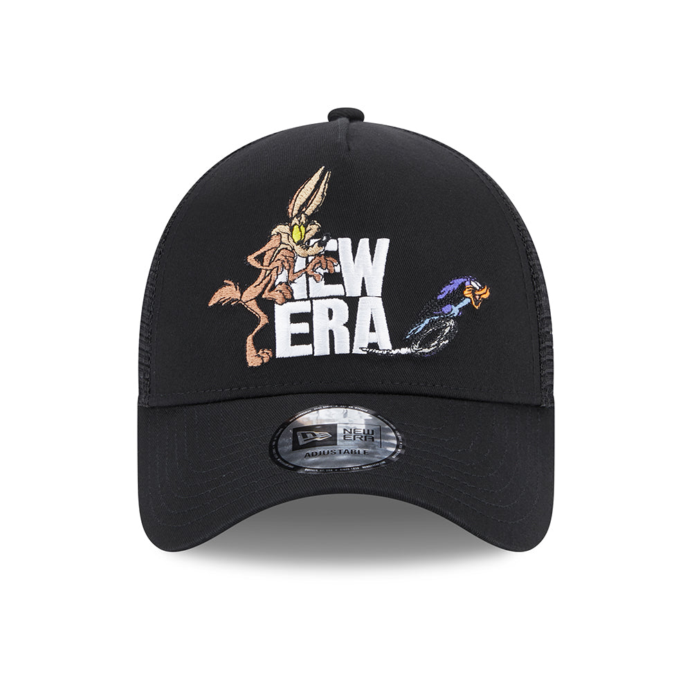 New Era A-Frame Wile E. Coyote & the Road Runner Trucker Cap Looney Tunes - Schwarz