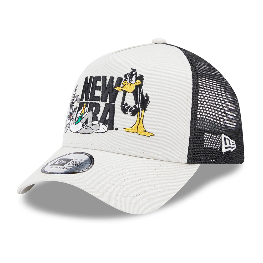 New Era A-Frame Bugs Bunny & Daffy Duck Trucker Cap - Looney Tunes - Steingrau-Schwarz