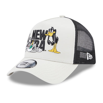 New Era A-Frame Bugs Bunny & Daffy Duck Trucker Cap - Looney Tunes - Steingrau-Schwarz