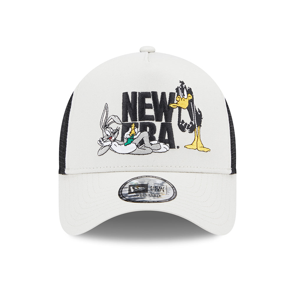New Era A-Frame Bugs Bunny & Daffy Duck Trucker Cap - Looney Tunes - Steingrau-Schwarz