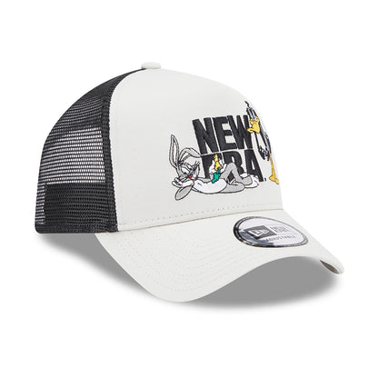 New Era A-Frame Bugs Bunny & Daffy Duck Trucker Cap - Looney Tunes - Steingrau-Schwarz