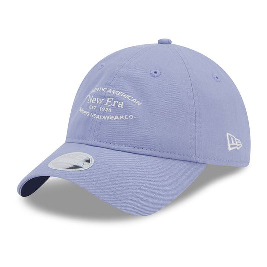 New Era Damen 9TWENTY Baseball Cap aus gewaschener Baumwolle - Lavendel-Weiß
