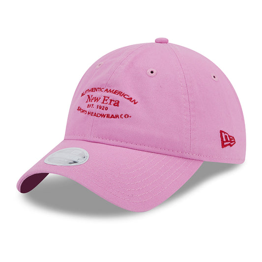 New Era Damen 9TWENTY Baseball Cap aus gewaschener Baumwolle - Rosé-Scharlachrot