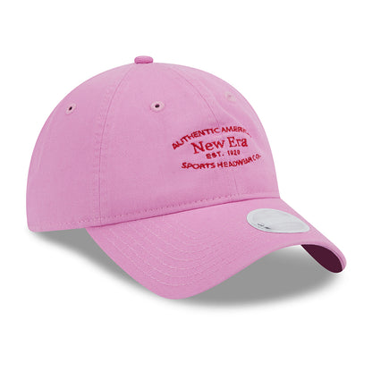 New Era Damen 9TWENTY Baseball Cap aus gewaschener Baumwolle - Rosé-Scharlachrot