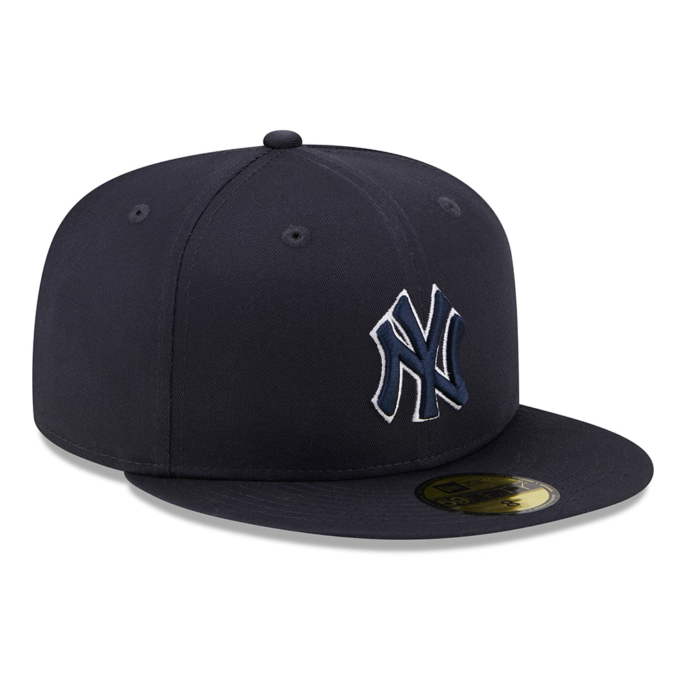 New Era 59FIFTY New York Yankees Baseball Cap - MLB Team Outline - Marineblau-Weiß