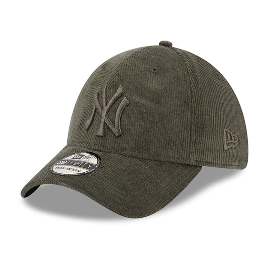 New Era 39THIRTY New York Yankees Baseball Cap MLB Cord - Olivgrün auf Olivgrün
