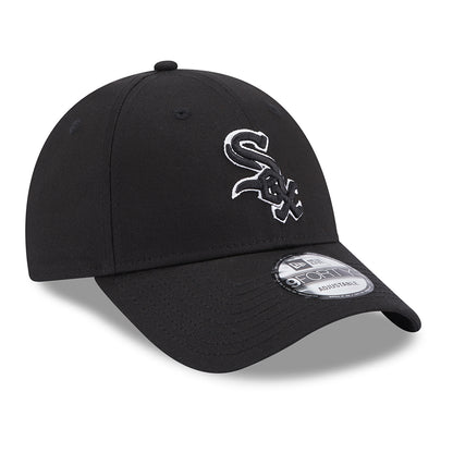New Era 9FORTY Chicago White Sox Baseball Cap - MLB Team Outline - Schwarz-Weiß