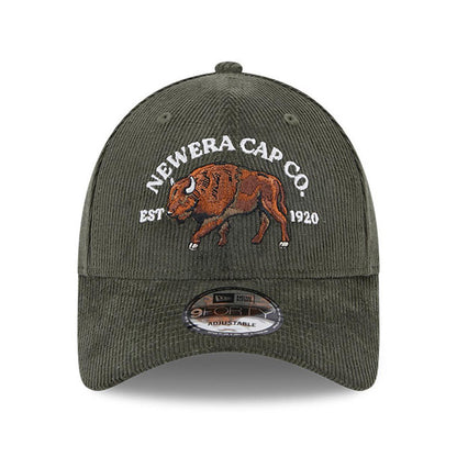 New Era 9FORTY Buffalo Baseball Cap - NE Cord - Olivgrün