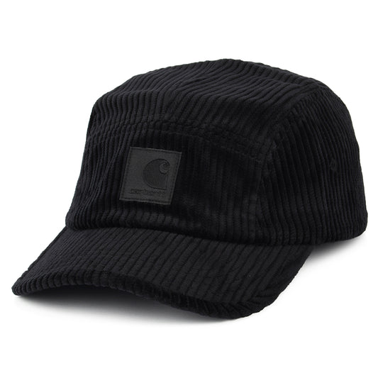 Carhartt WIP Erie Jumbo Cord 5 Paneelen Cap - Schwarz