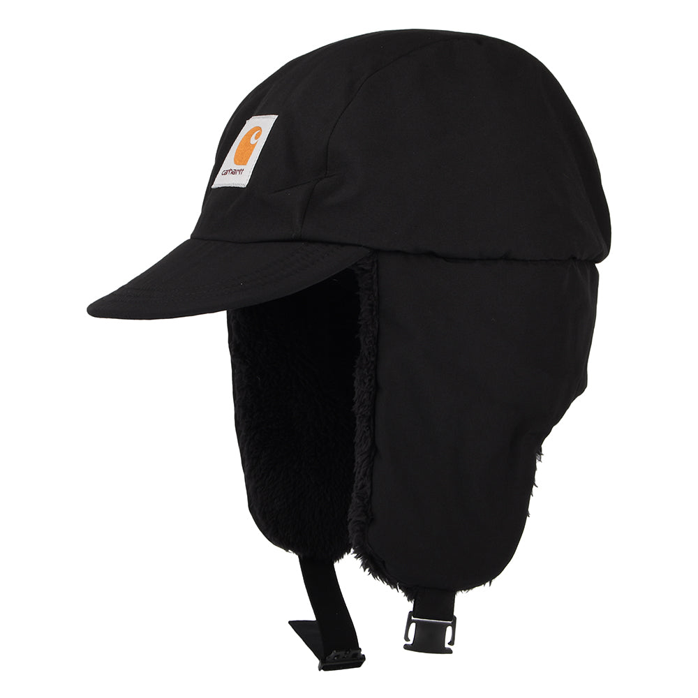 Carhartt WIP Alberta Baseball Cap mit Ohrenklappen - Schwarz