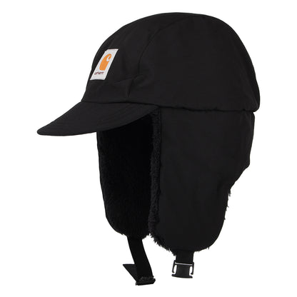 Carhartt WIP Alberta Baseball Cap mit Ohrenklappen - Schwarz