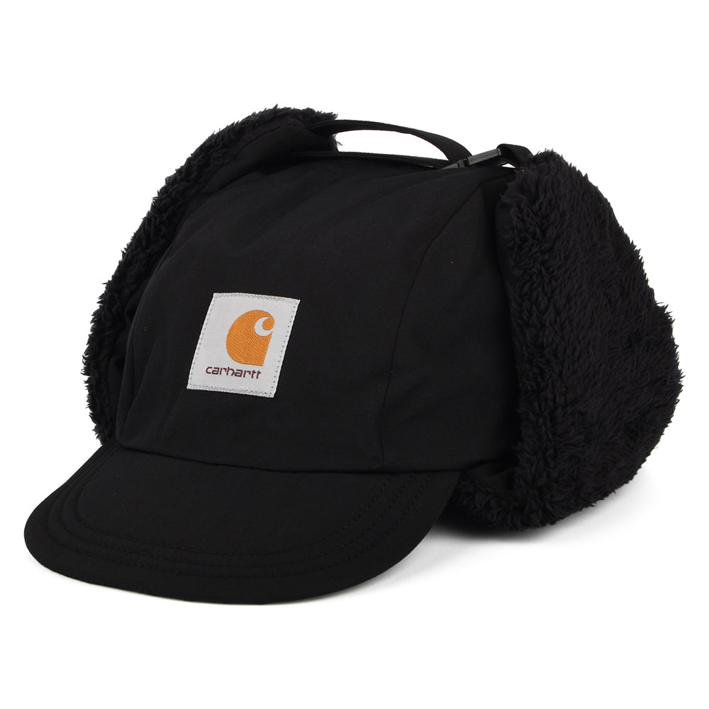 Carhartt WIP Alberta Baseball Cap mit Ohrenklappen - Schwarz
