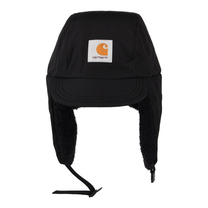 Carhartt WIP Alberta Baseball Cap mit Ohrenklappen - Schwarz