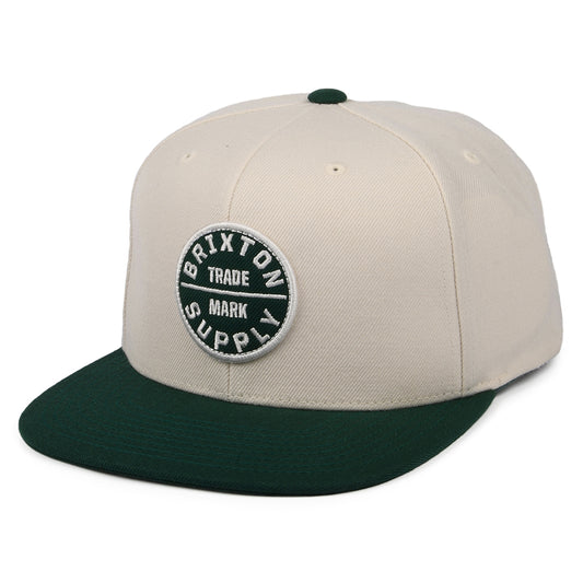 Brixton Oath III Snapback Cap - Cremefarben-Grün