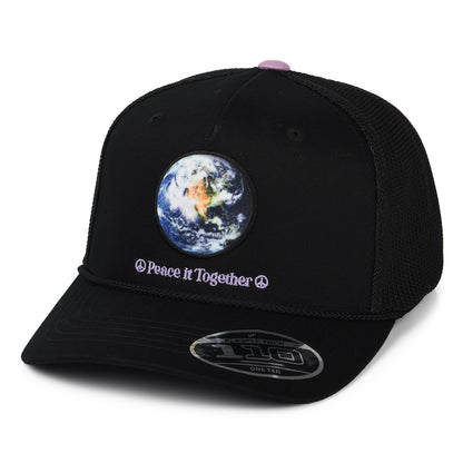 Levi's Earth Day Graphic Flexfit Trucker Cap mit leerem Etikett - Schwarz
