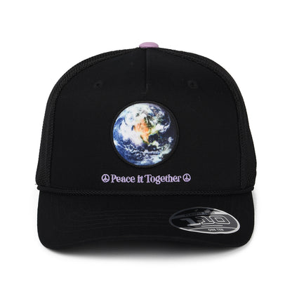 Levi's Earth Day Graphic Flexfit Trucker Cap mit leerem Etikett - Schwarz